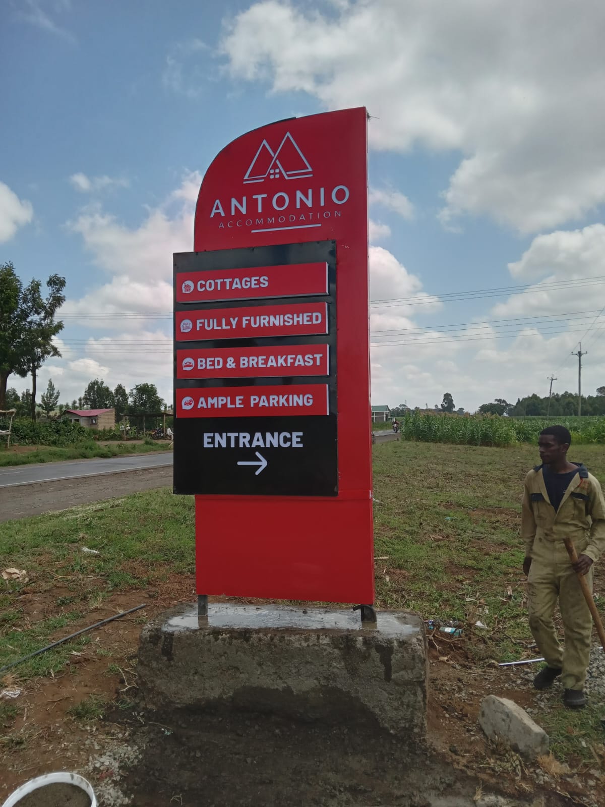 Professional signage installation